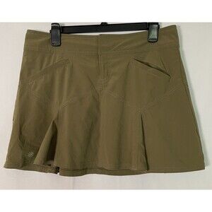 Athleta All Terrain Olive Green Golf Tennis Skirt Size 10p #841277 Stretch